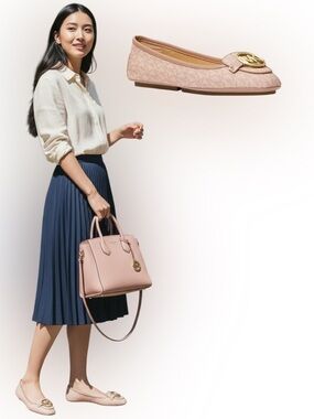 Michael Kors Pink Lillie Moccasin Flats